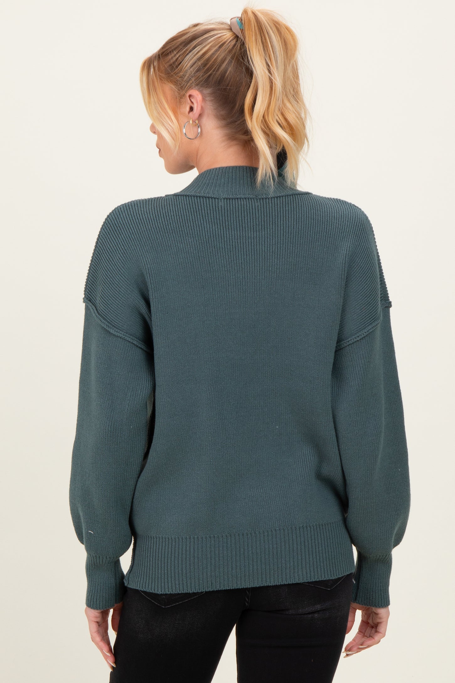 Jade Wide Neck Drop Shoulder Maternity Sweater