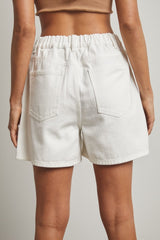 White Classic Denim Shorts