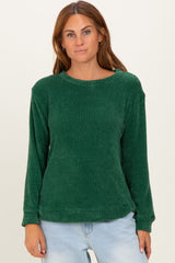 Emerald Green Chenille Knit Sweater