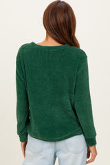 Emerald Green Chenille Knit Sweater