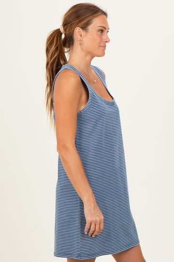 Navy Striped Mini Tank Dress