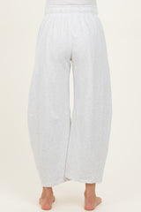 Ivory Barrel Leg Terry Maternity Sweatpants