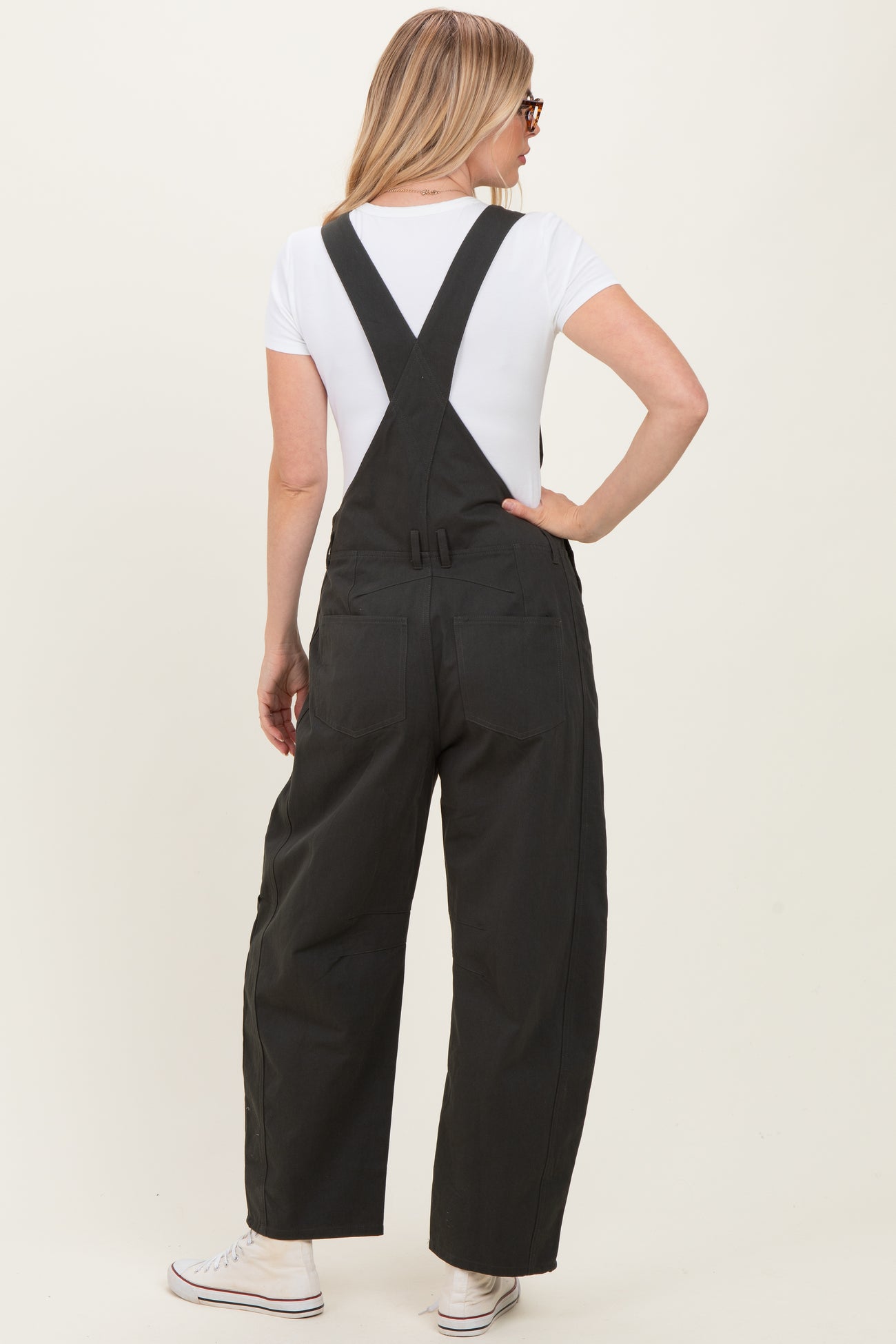 Charcoal Barrel Leg Overalls