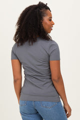 Slate Grey Basic Short Sleeve Tee