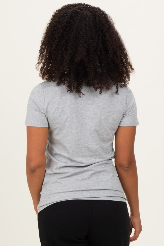 Heather Grey Basic Short Sleeve Tee