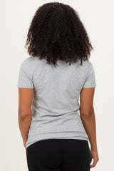 Heather Grey Basic Short Sleeve Tee