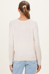 Oatmeal Classic Crew Neck Maternity Sweater