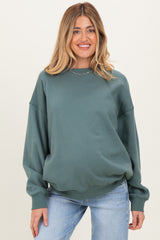 Ash Jade Oversized Maternity Fleece Sweatshirt