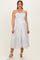 Cream Floral Eyelet Lace Tie Back Maternity Midi Dress