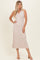 Sand Knit Collared Sleeveless Maxi Dress