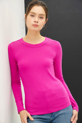 Hot Pink Long Sleeve Top