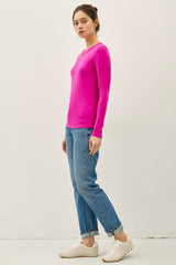 Hot Pink Long Sleeve Top