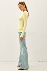 Yellow Long Sleeve Top
