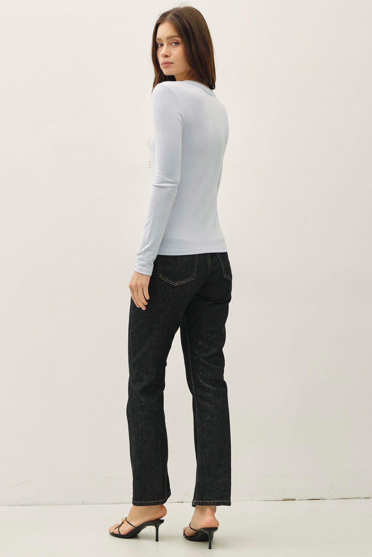 Baby Blue Long Sleeve Top