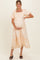 Yellow Gingham Pleated Square Neck Maternity Midi Dress