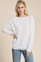 Ivory Ribbed Dolman Top