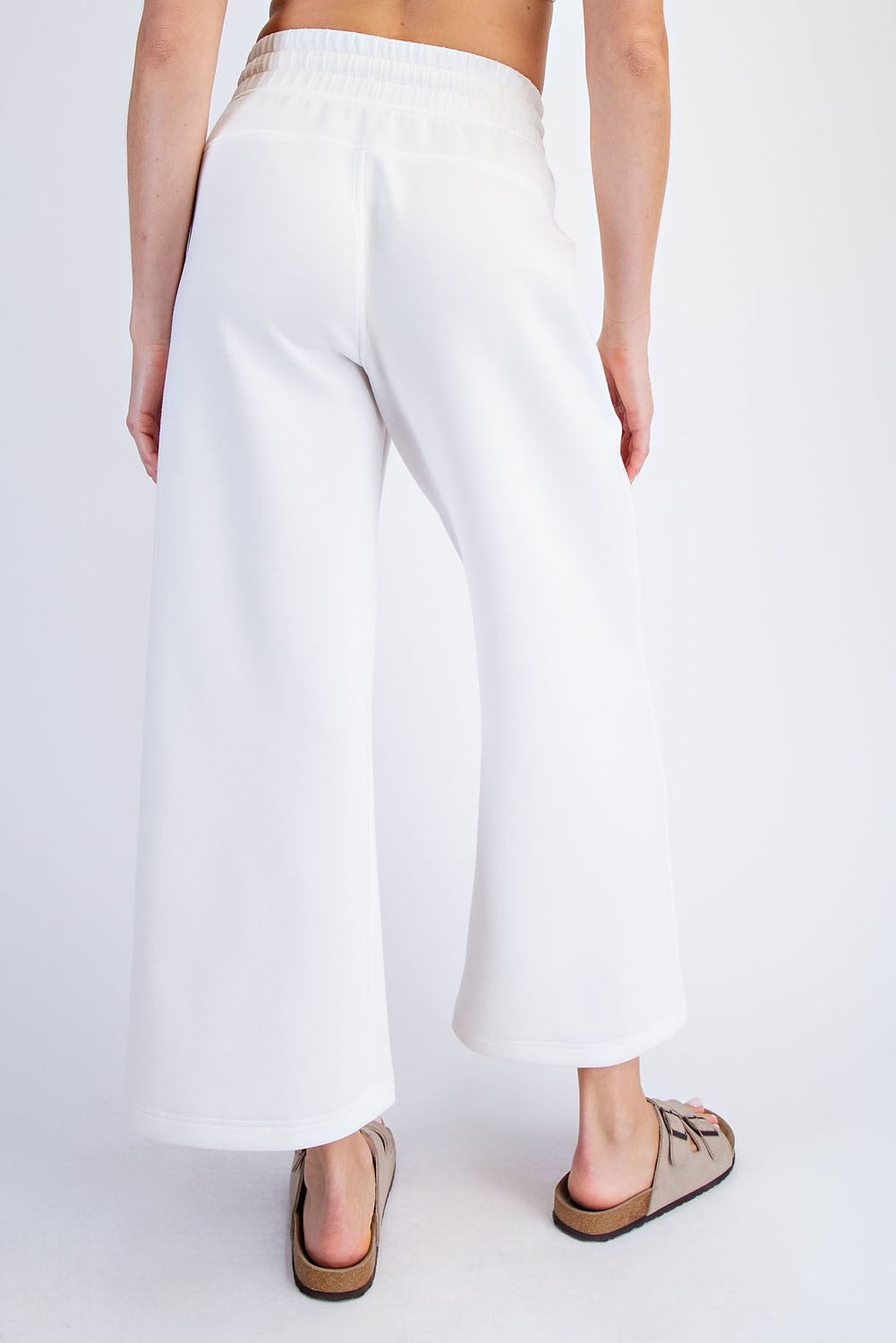 Ivory Ankle Wide Leg Lounge Pants