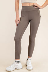 Mocha Ribbed Active Legging
