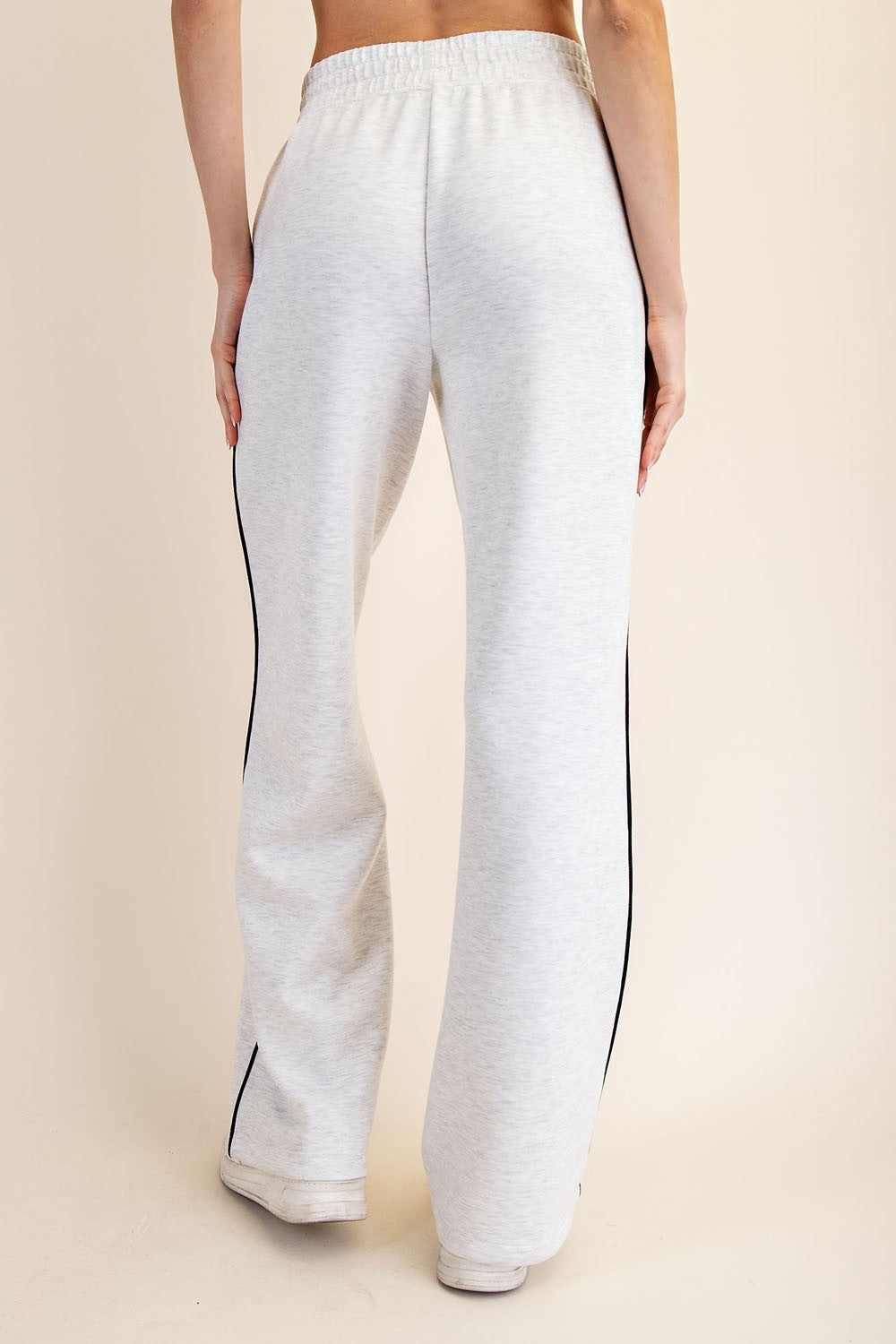 Light Heather Grey Stripe Detail Lounge Pants