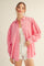 Pink Button Down Lightweight Casual Shirt