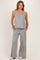 Sage Button Detail Tank Wide Leg Pant Maternity Set