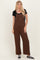 Brown Wide Leg Jumpsuit