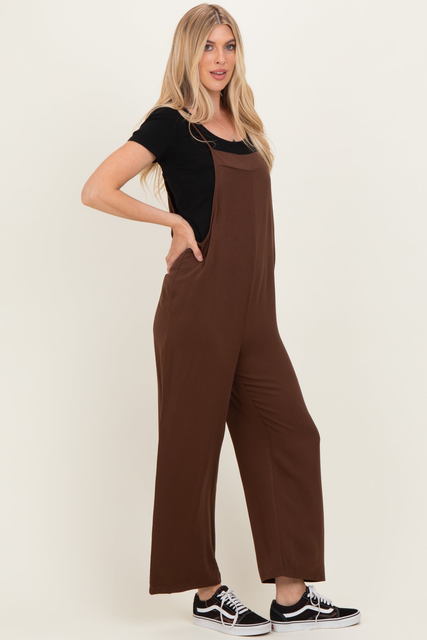 Brown Wide Leg Jumpsuit