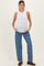 Medium Denim Full Length Straight Maternity Jeans
