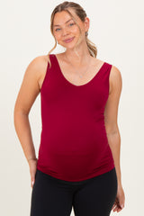 Cabernet Sleeveless Fitted Maternity Tank Top