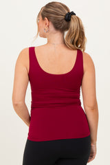 Cabernet Sleeveless Fitted Maternity Tank Top
