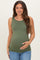 Olive Basic Seamless Maternity Tank