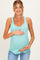 Mint Button Front Maternity Tank Top