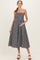 Black Striped Strapless Maternity Maxi Dress