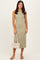 Light Olive Ribbed Tank Midi Dress