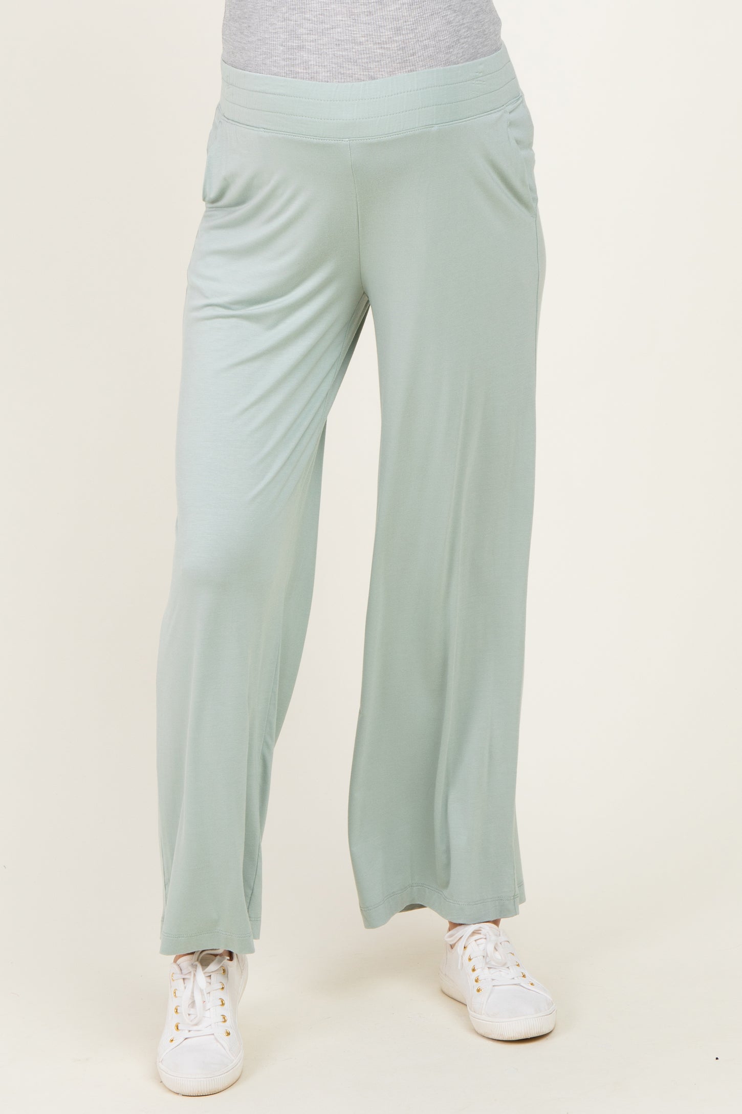 Mint Ankle Wide Leg Maternity Pants