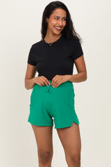 Green Active 5" Maternity Shorts