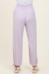 Lilac Crossover Waist Pants