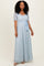 Light Blue Lace Sash Tie Gown