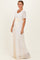 Ivory Lace Sash Tie Gown