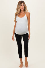 Oatmeal Basic Adjustable Strap Maternity Cami