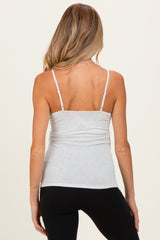 Oatmeal Basic Adjustable Strap Maternity Cami