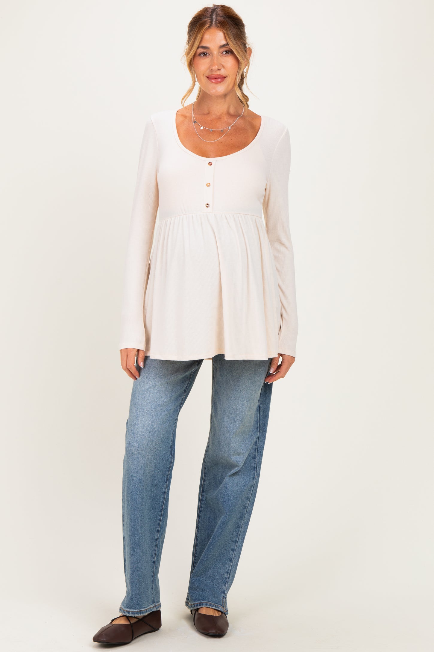 Medium Maternity Dad Jean With Mini Slit