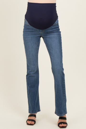Medium Wash Maternity Boot Cut Jeans