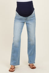 Light Wash Maternity Dad Jeans