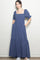 Midnight Open Back Ribbon Tie Maxi Dress