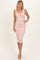 Light Pink Bodycon Midi Dress