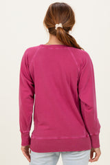 Burgundy Pigment Dyed French Terry Pullover