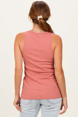 Coral Sleeveless Nursing Tank Top