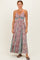 Multi V Neck Twist Front Cut Out Maxi Dress