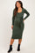 Olive Basic Square Neck Maternity Midi Dress